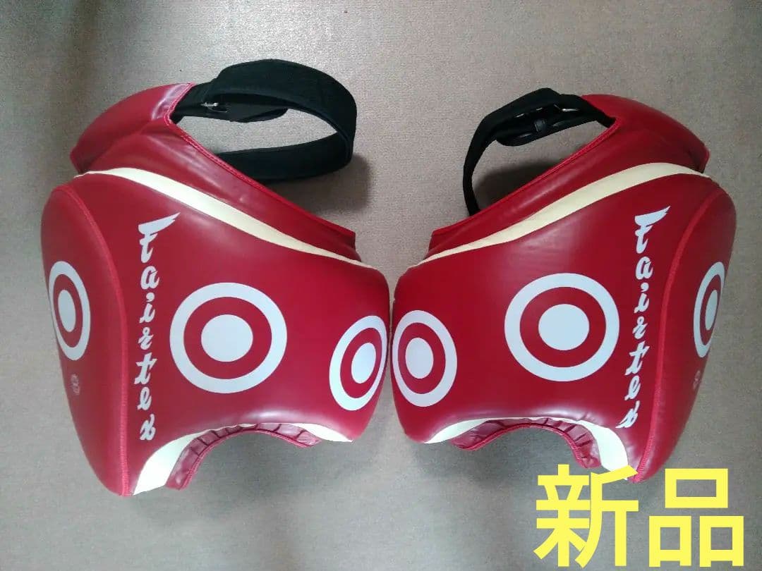 合革製FAIRTEXローキックパッド TP-3 赤 1組 新品