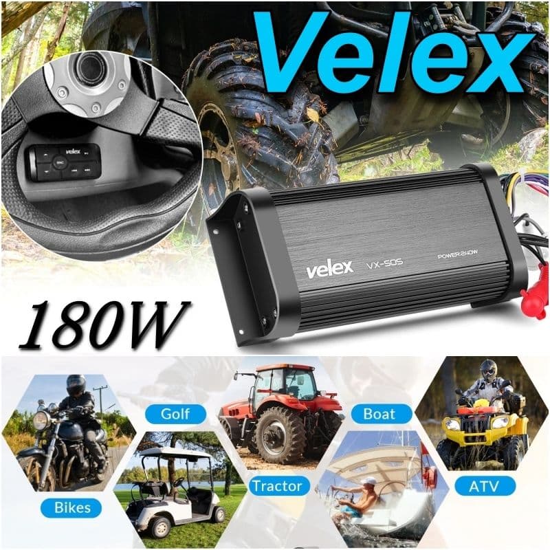 180Wモデル velex 防水 オーディオ マリン ブルートゥースアンプ