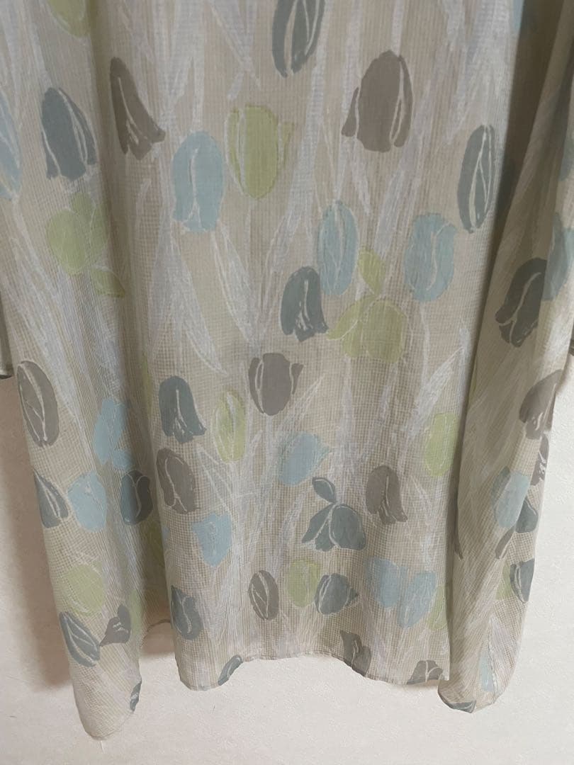 ヨーガンレール☆ババグーリ☆素敵なチューリップ柄☆シフォン☆羽織り☆チュニック