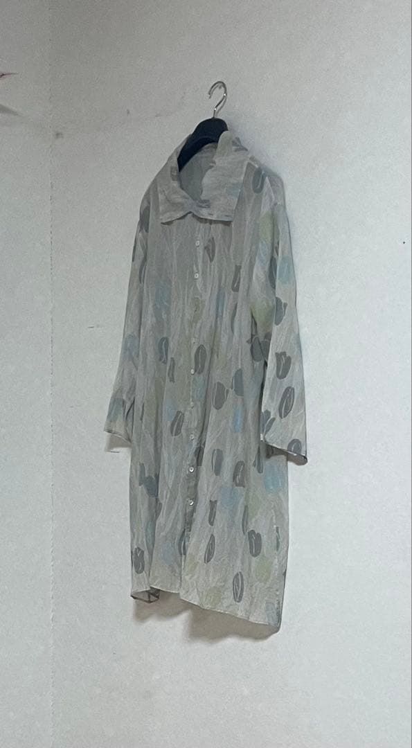 ヨーガンレール☆ババグーリ☆素敵なチューリップ柄☆シフォン☆羽織り☆チュニック