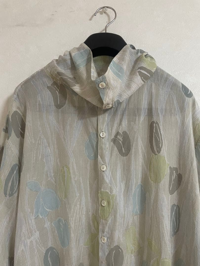 ヨーガンレール☆ババグーリ☆素敵なチューリップ柄☆シフォン☆羽織り☆チュニック