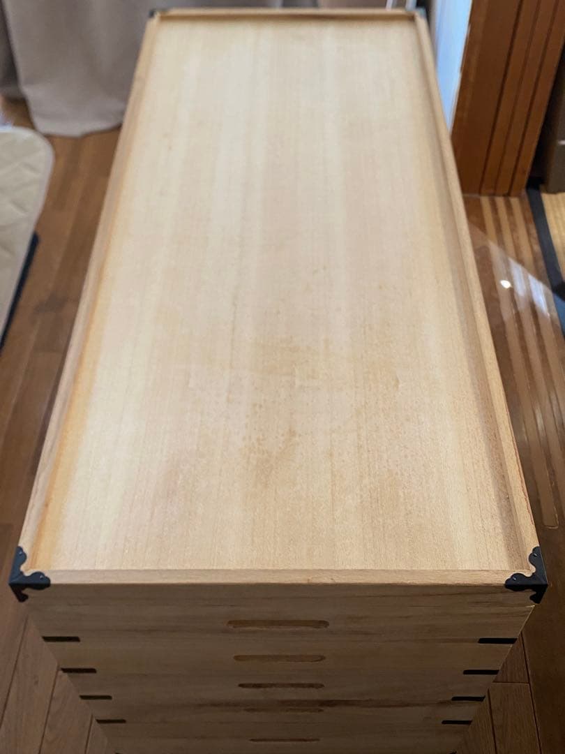 桐箱　５段キャスター付き