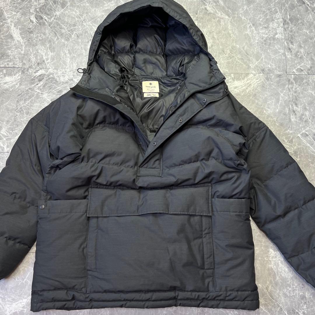 スノーピーク　焚き火スペック　ダウンジャケット　L 黒　アノラック　down