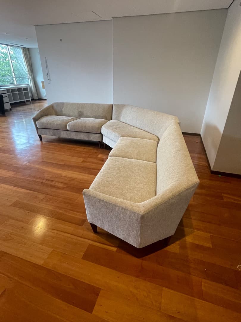 S*a様 ライトグレー コーナーソファ モダン 米国Baker社製