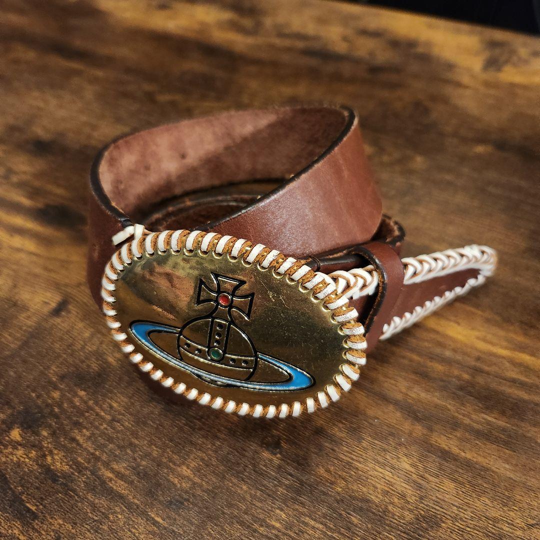 【レア】Vivienne ヴィヴィアン ベルト オーブ(ブラウン×ゴールド)