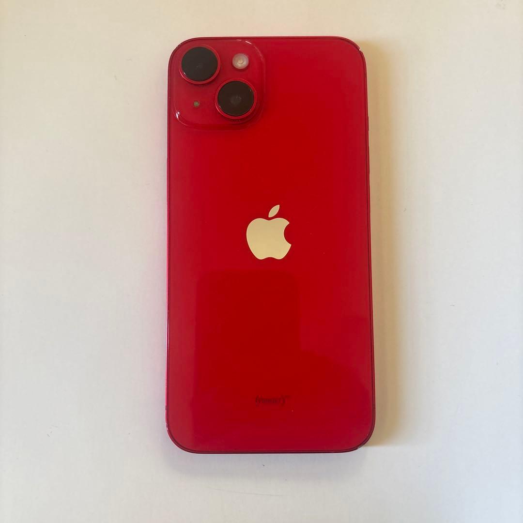 iPhone 14 128GB レッド　画面割れなし　フレーム少し傷あり動作良好