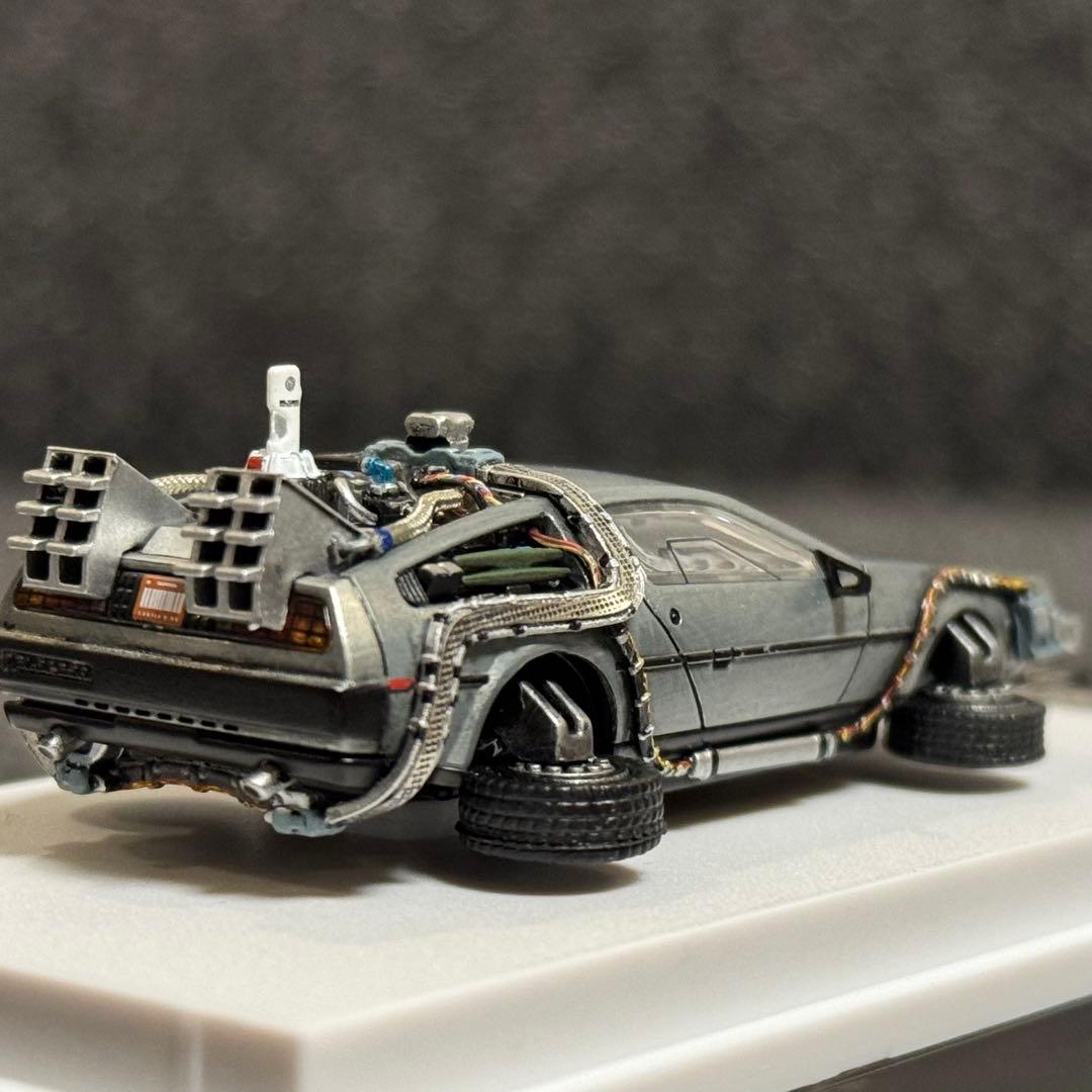 デロリアン ホバー&レール カスタム品 1/64 MJ　バックトゥザフューチャー