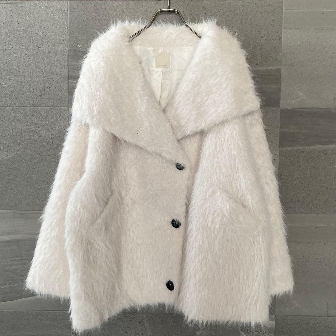 MIA❁グラムリップス　スタンドカラー FUR オーバーコート