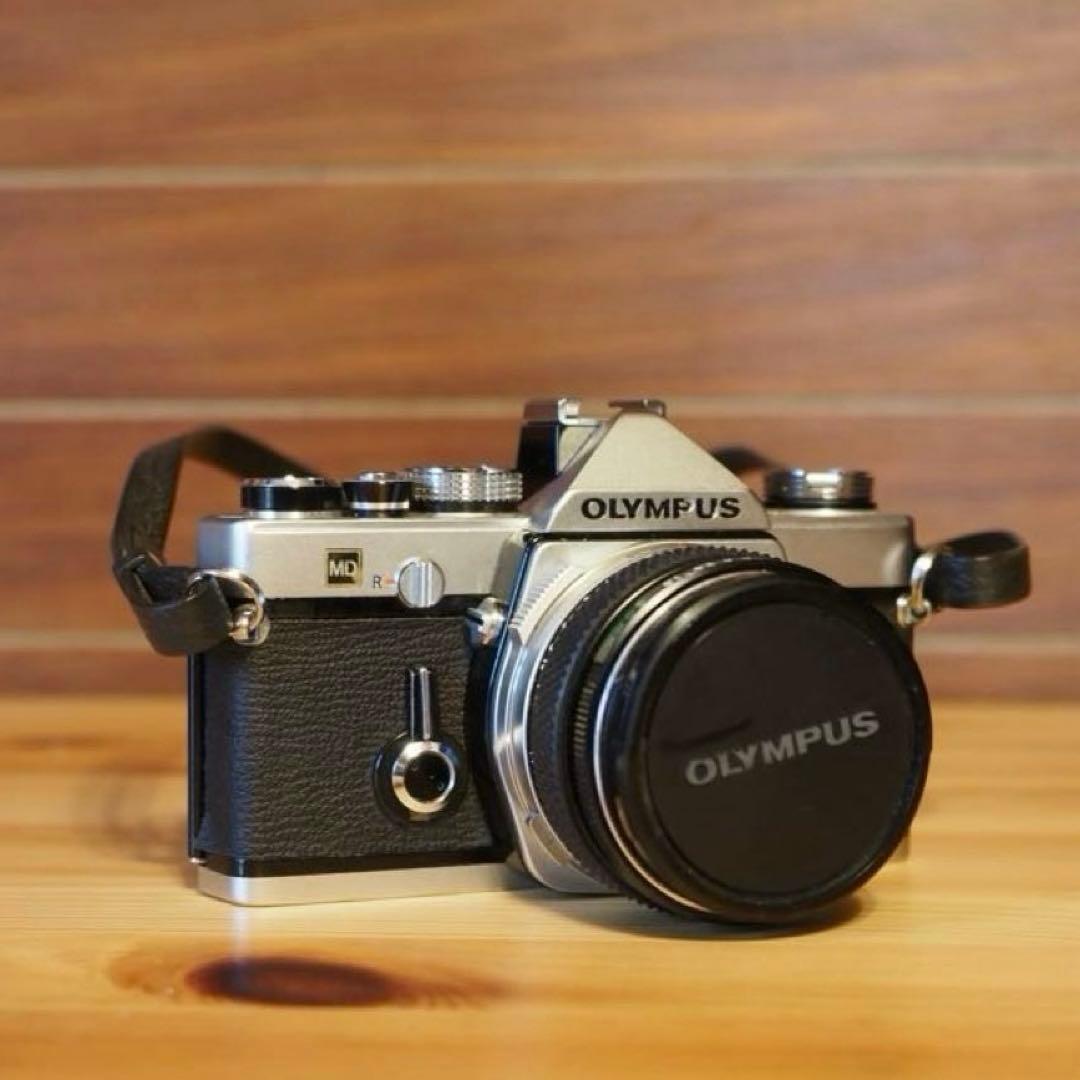 【ジャンク品】OLYMPUS OM-1一眼レフカメラ 50mmケース、レンズ付き