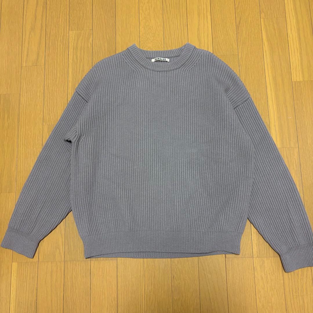 トップス AURALEE SUPER FINE WOOL RIB KNIT P/O 3