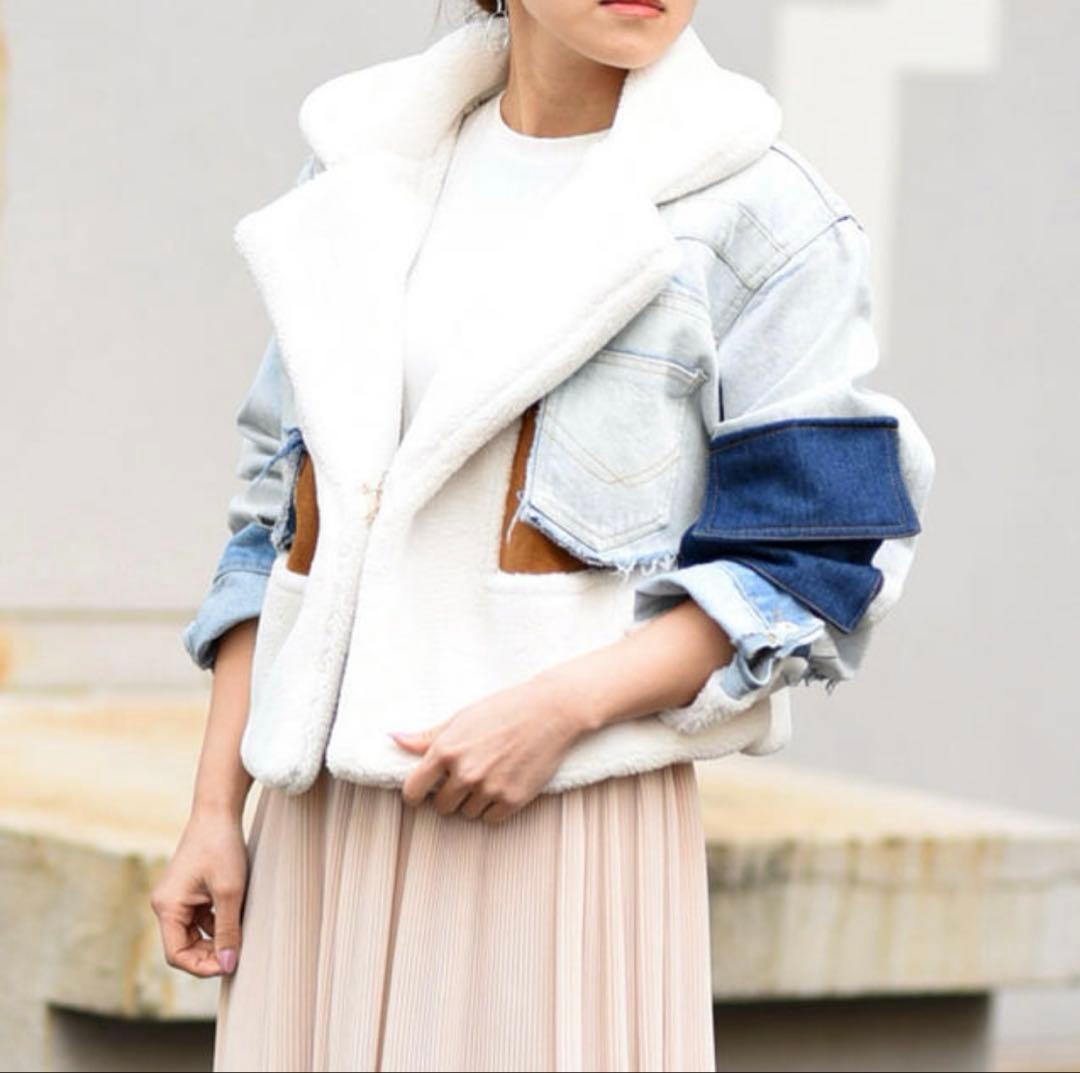 Eimee Law ボアドッキングデニムジャケット