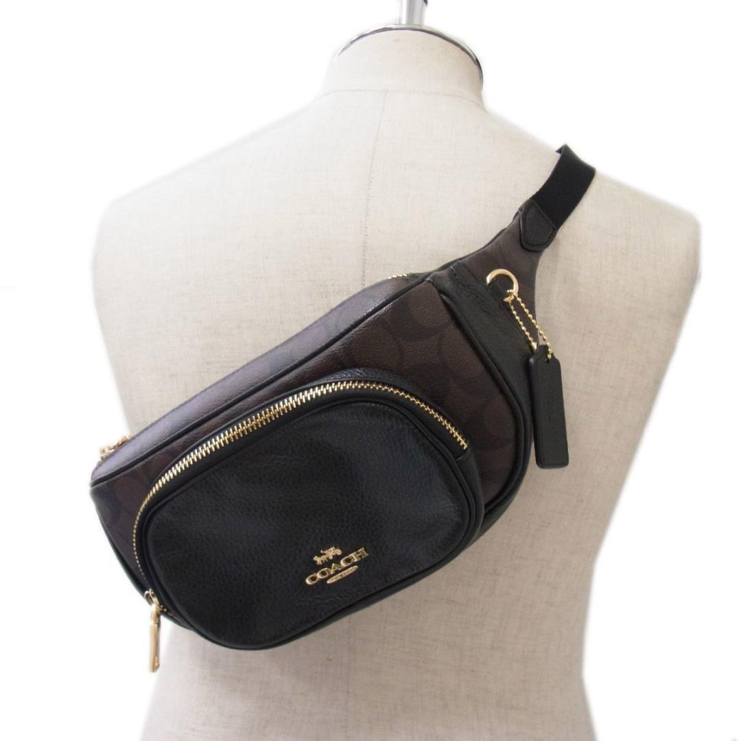 【めぇ】コーチ COACH ボディ ウエストバッグ シグネチャー