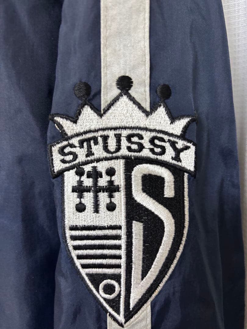 90s- old stussy ナイロンジャケット USA製 ネイビー L