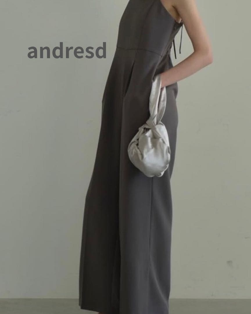 andresd ダブルクロスオールインワンドレス チャコール