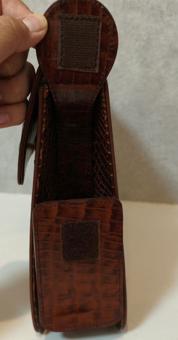 高級品　美品★アミエット amiiet 本革　クロコダイル　ハンドバッグ