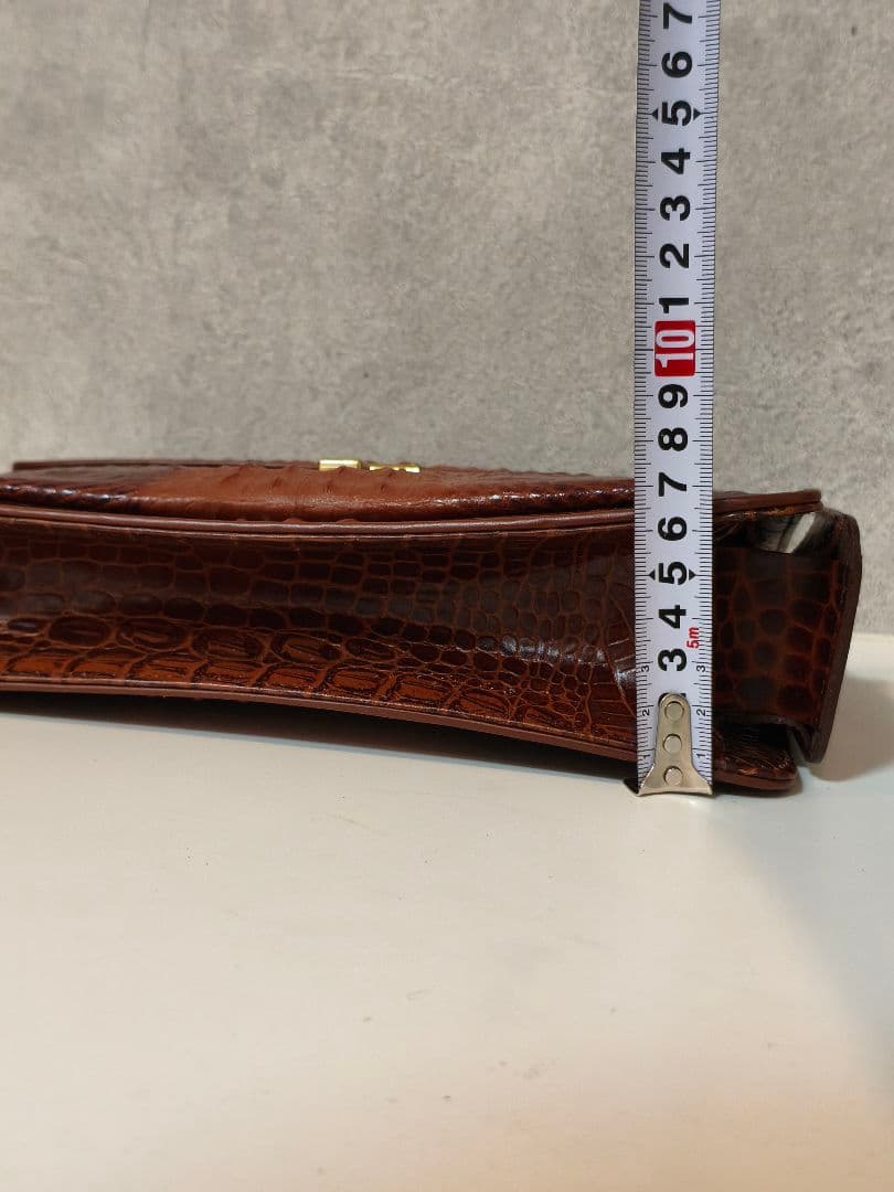 高級品　美品★アミエット amiiet 本革　クロコダイル　ハンドバッグ