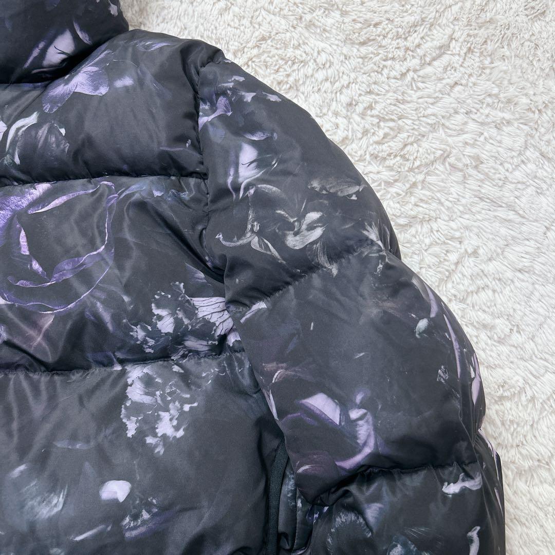 美品 ポールスミス 花柄 ダウンジャケット ハーフジップ プルオーバー ブラック