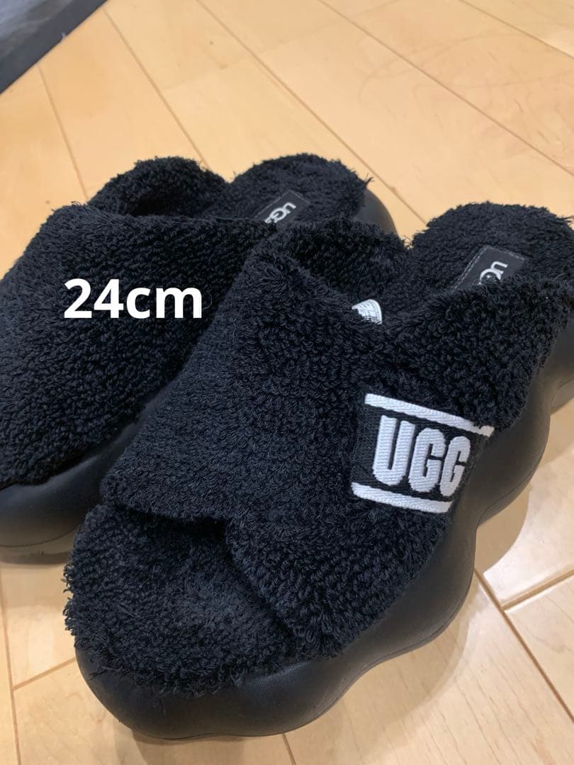 UGG Sugarcloud Slide サンダル 厚底 ブラック24cm
