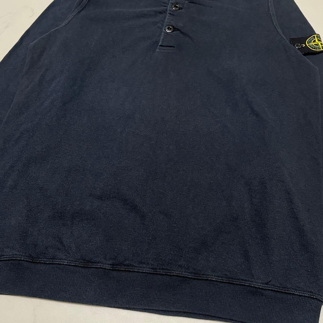 STONE  ヘンリーネック　トレーナー　ネイビー　Lサイズ