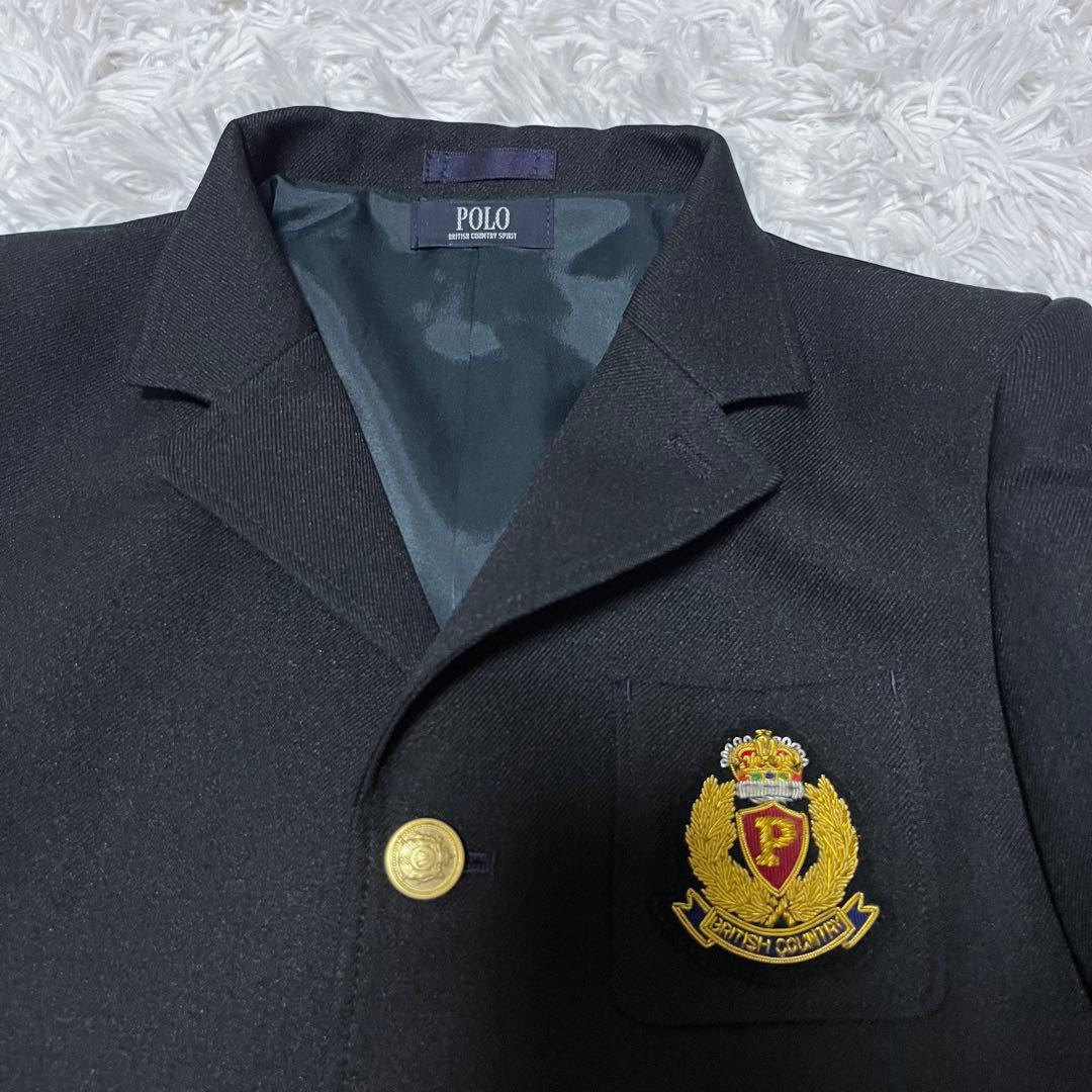 美品　POLO フォーマル　スーツ　キッズ　130 卒服　ブラック
