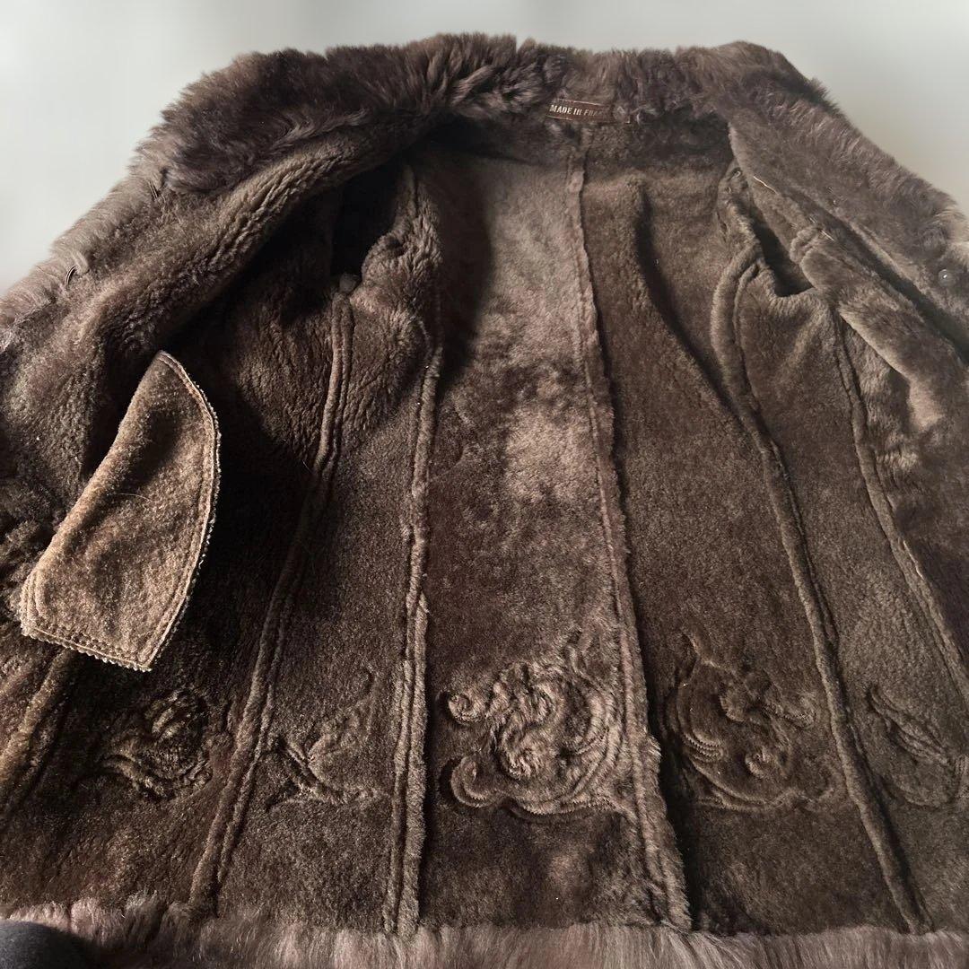 フランス製 ムートンファーコート