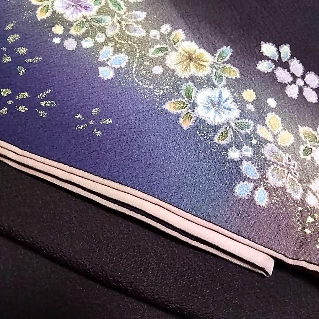 翠山工房 落款 セット 辻ケ花 辻ヶ花 袋帯 辻が花 訪問着 紫 絞り