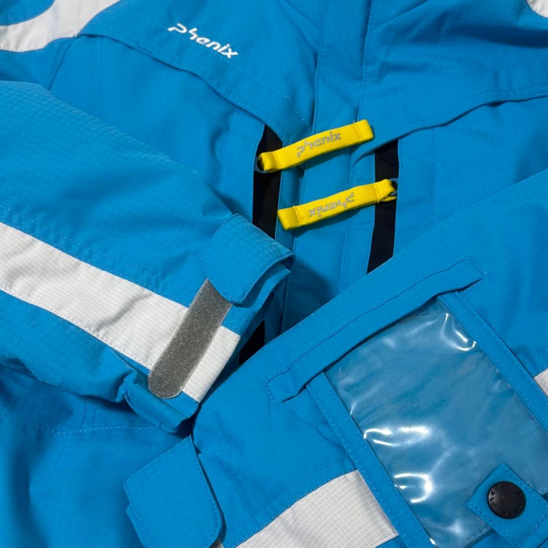 フェニックス スキーウェア サイズM 上下セット フード 洗える 青 黒 ロゴ