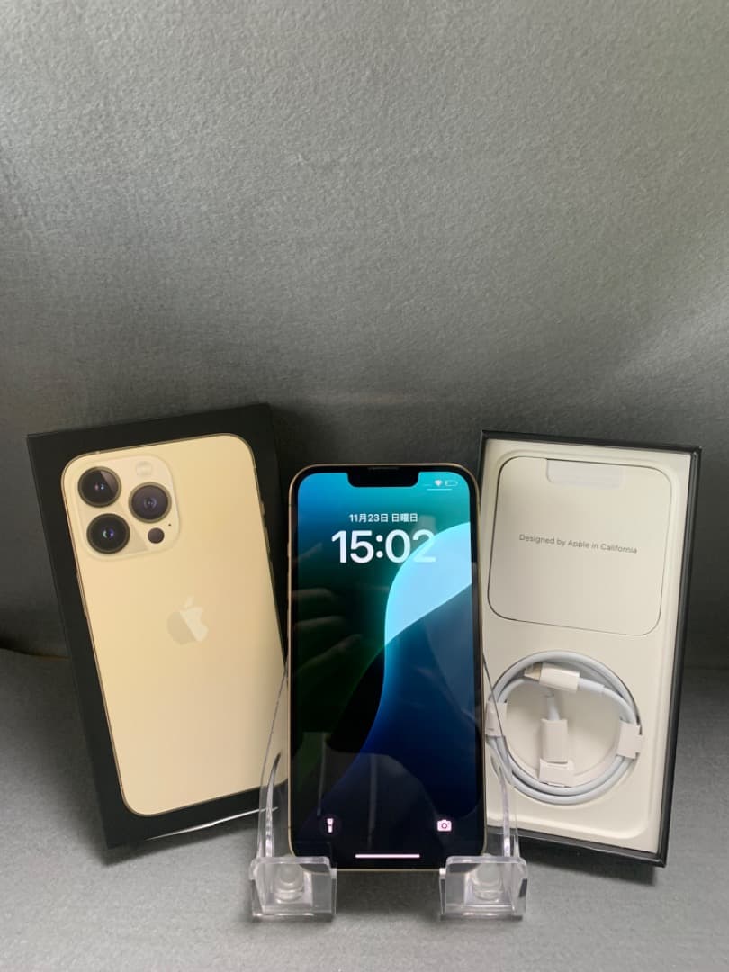 美品 国内版 SIMフリー iPhone13 Pro 128GB ゴールド色
