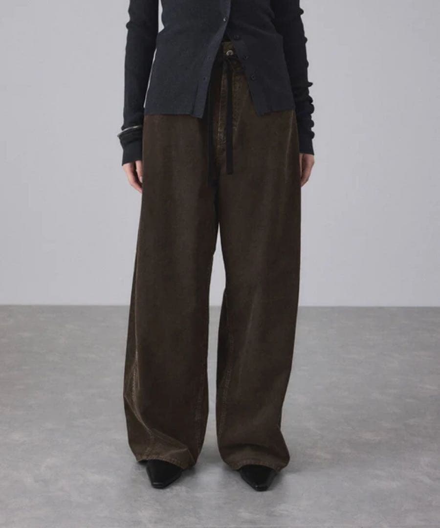 新品ADAM ET ROPE' FEMME ガーメントダイコーデュロイパンツ