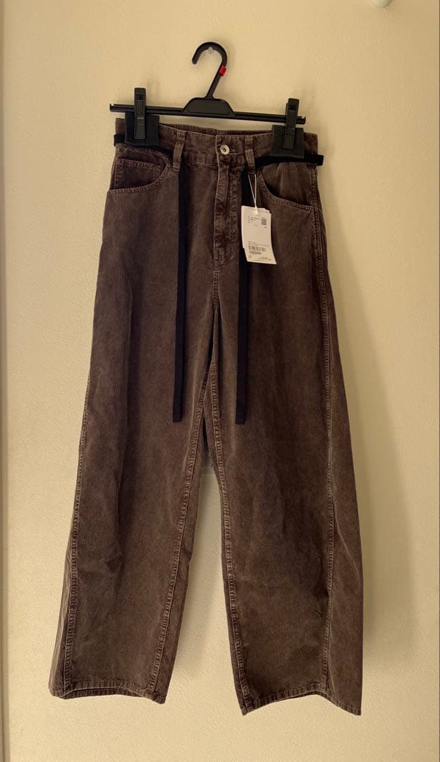 新品ADAM ET ROPE' FEMME ガーメントダイコーデュロイパンツ