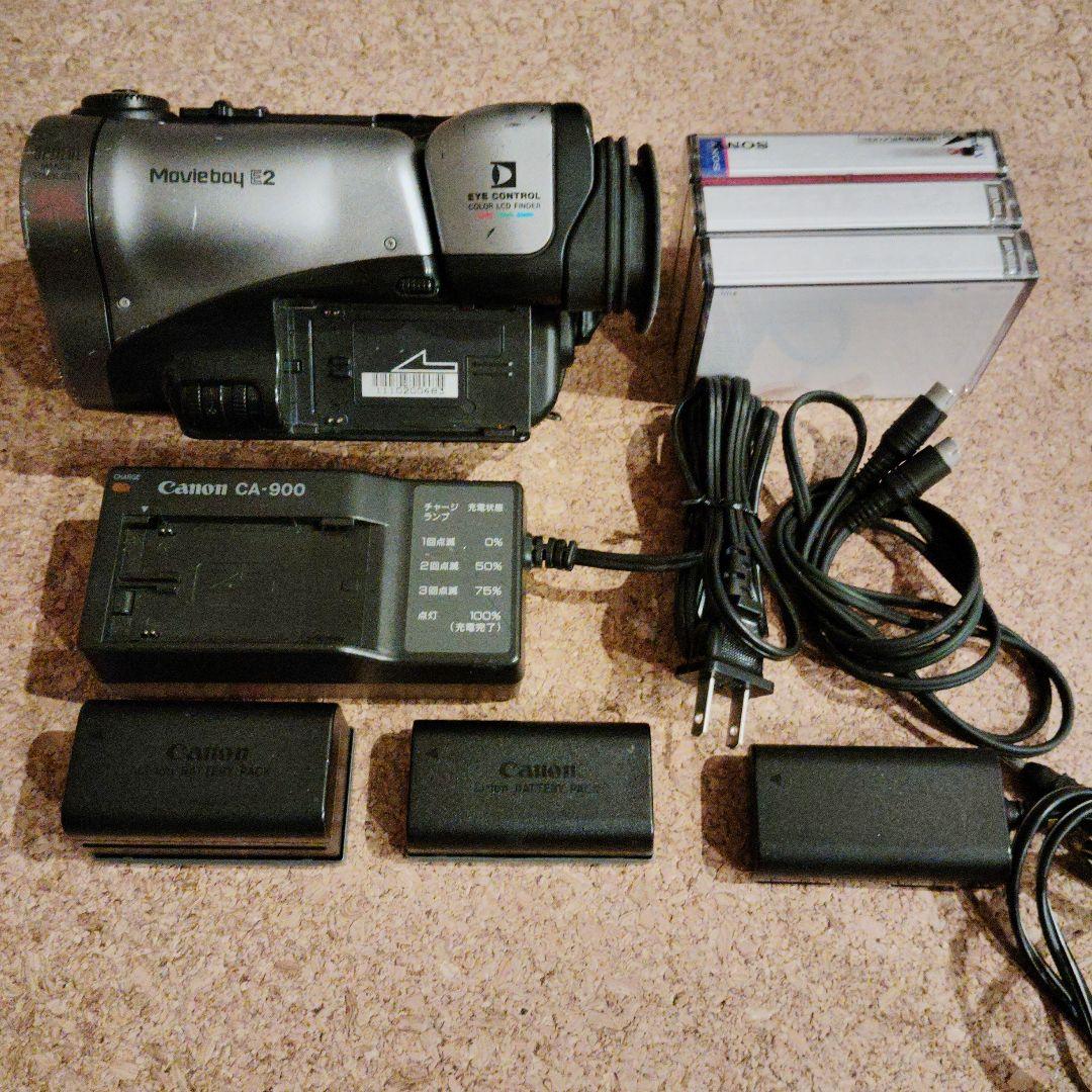 8mmビデオ　ダビング ビデオカメラ MB-E2＆バッテリー＆新品テープ　他