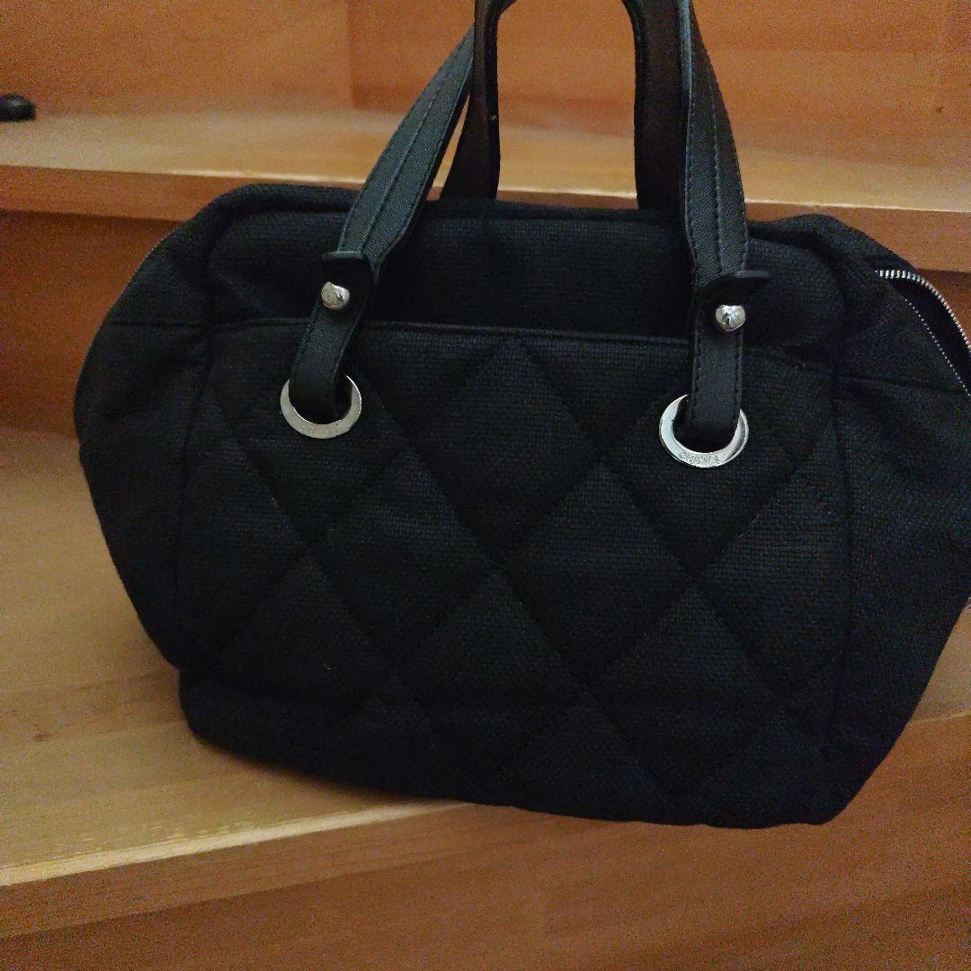 CAHNEL パリビアリッツ　マトラッセ　ハンドバッグ　ブラック