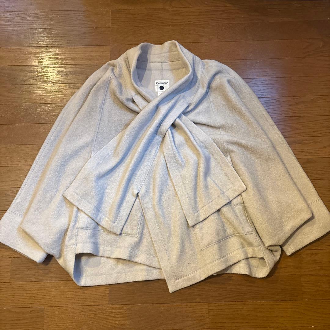 Plantation イッセイミヤケ期 ライトグレー ケープコート