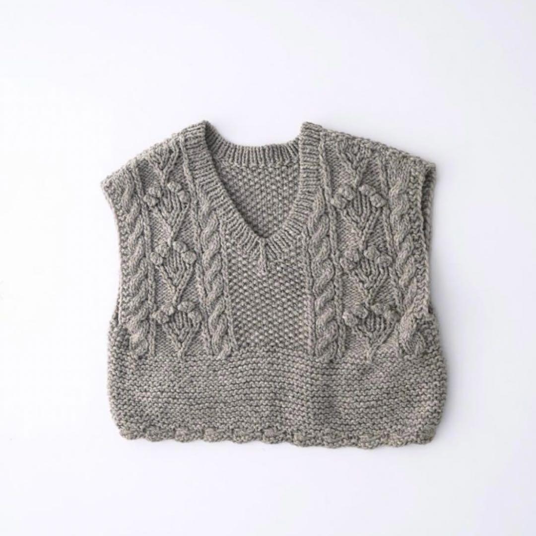 nest Robe ネストローブ ペルーボッブルニットベスト ベージュ