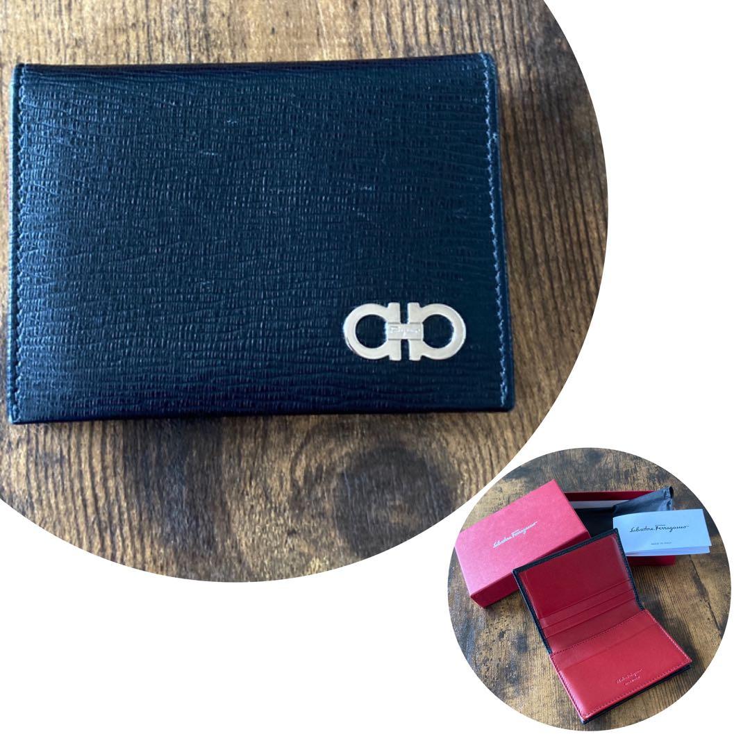 【フェラガモ 】名刺入れ 赤 Salvatore Ferragamo