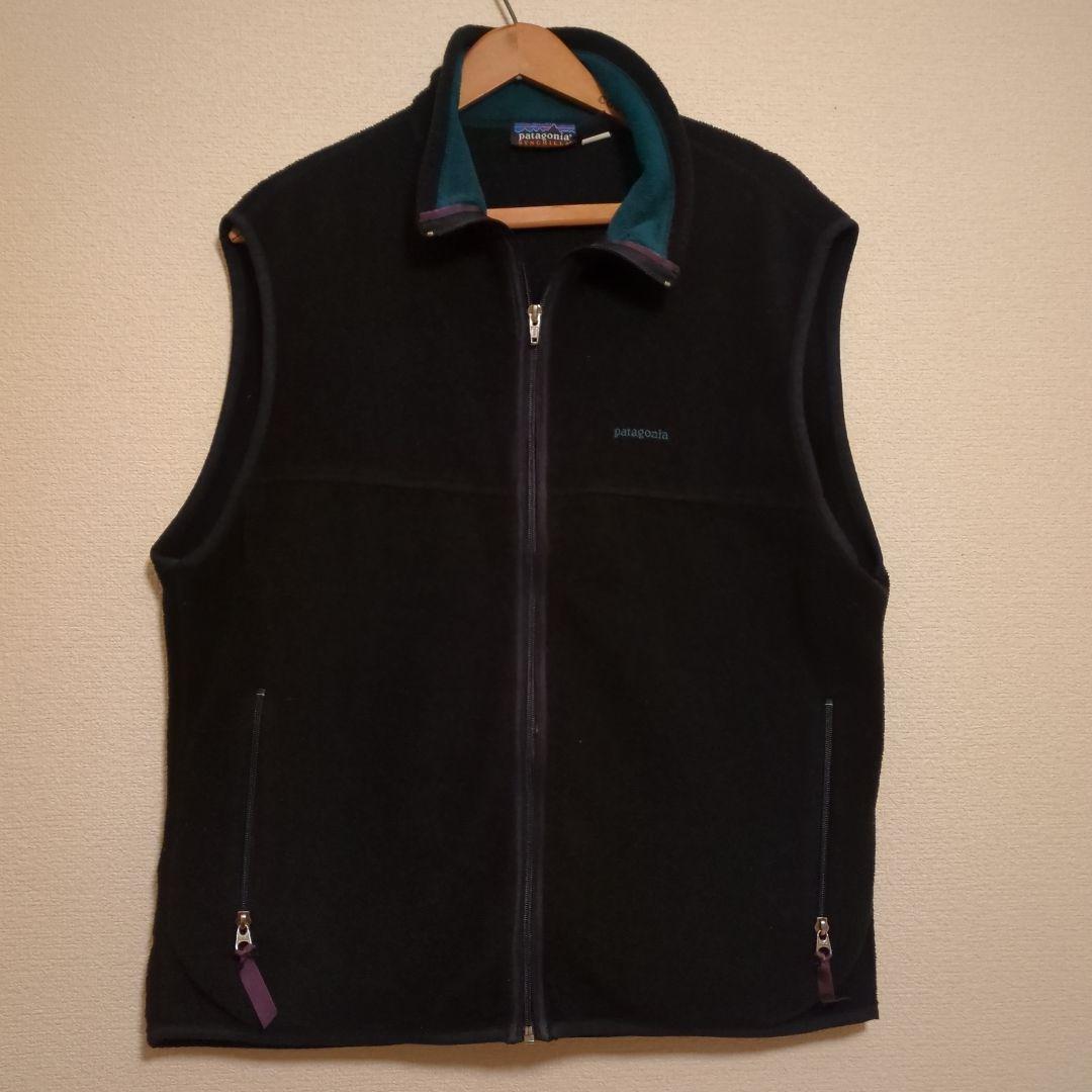 90s USA製 patagonia シンチラベスト ブラック L