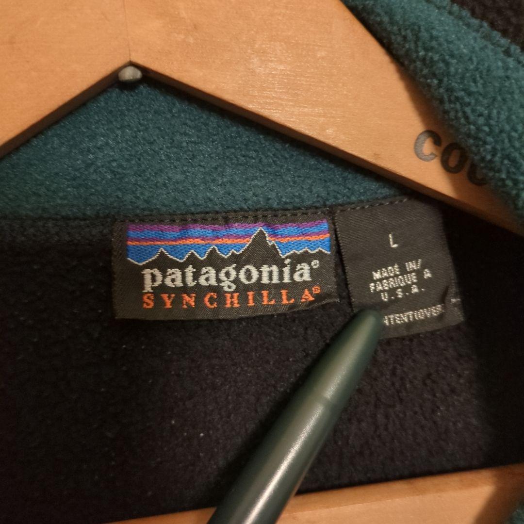90s USA製 patagonia シンチラベスト ブラック L
