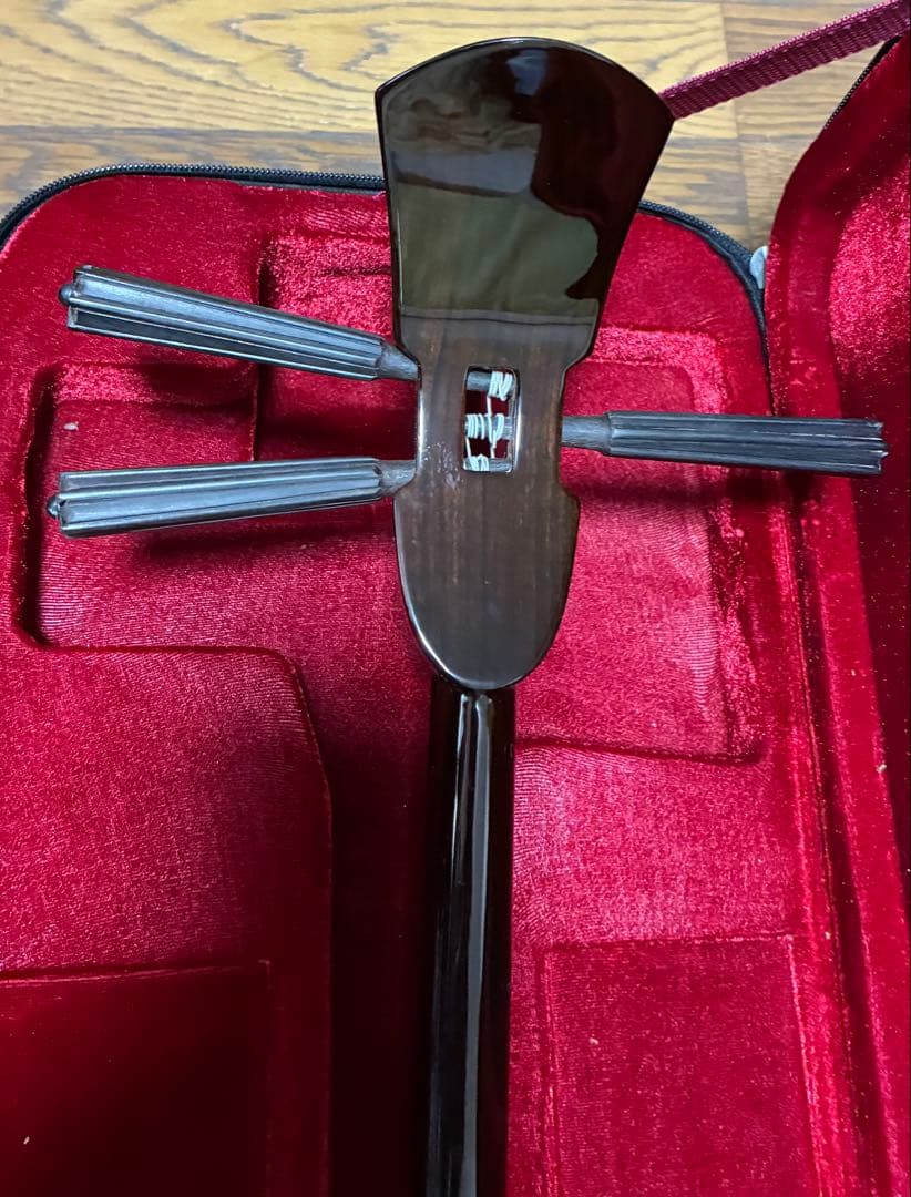 三線 人工蛇革 ケース付き