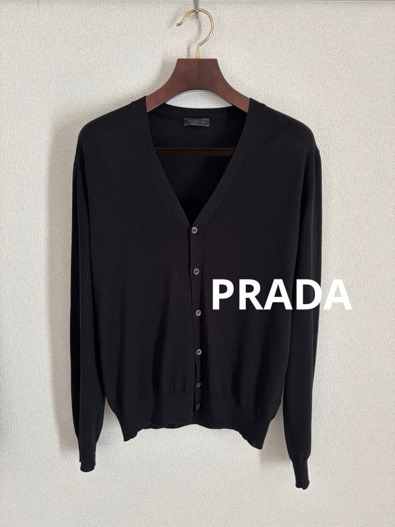 PRADA プラダ　カーディガン　48 ユニセックス　ブラック