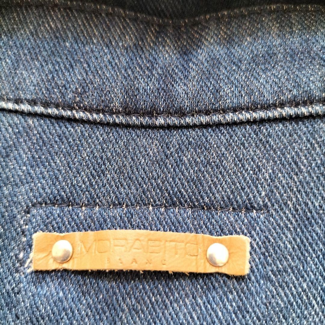 モラビト デニムジャケット 異素材　切替え　七分袖　40L