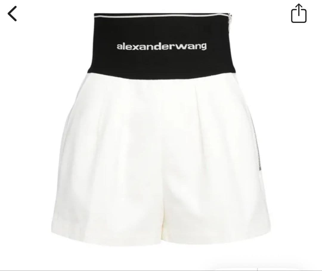 alexanderwang プリーツショートパンツ ホワイト