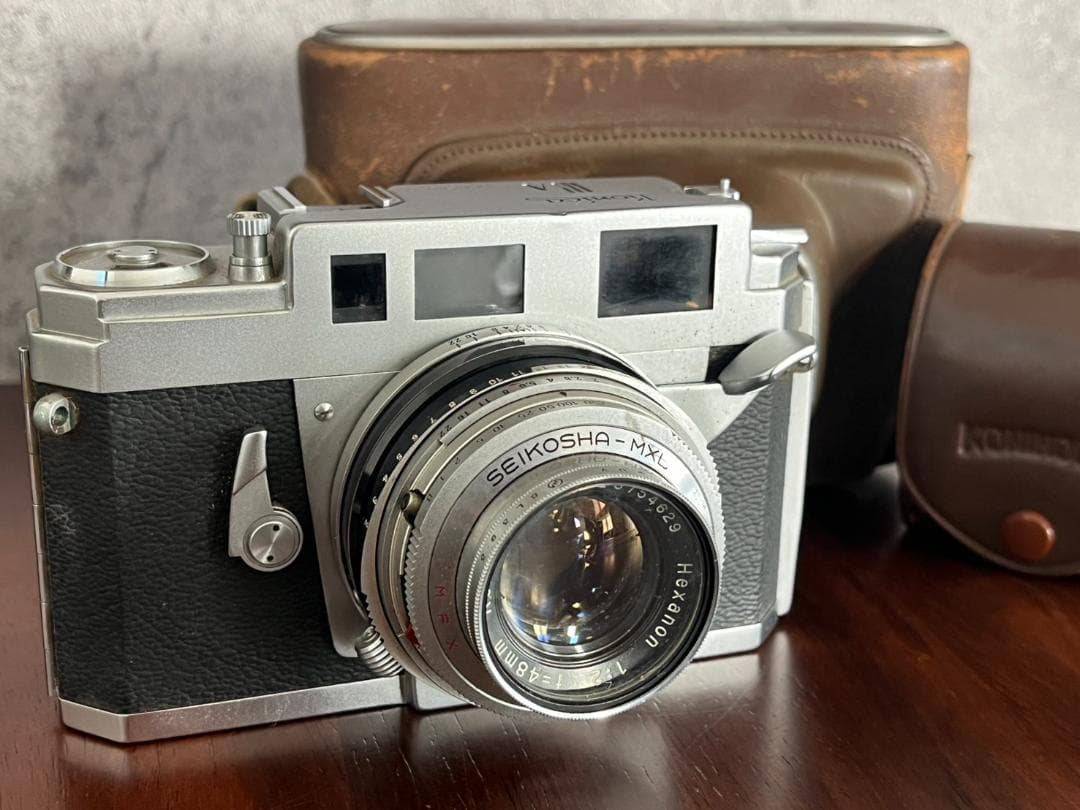 ◆Konica ⅢA コニカ レンジファインダー フィルムカメラ ケース付き