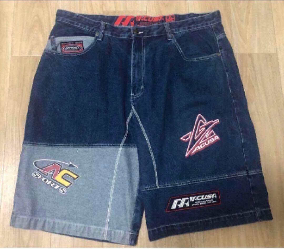 bboy 極太 ACUSA バギー ハーフ デニム ショーツ SEAN JOHN