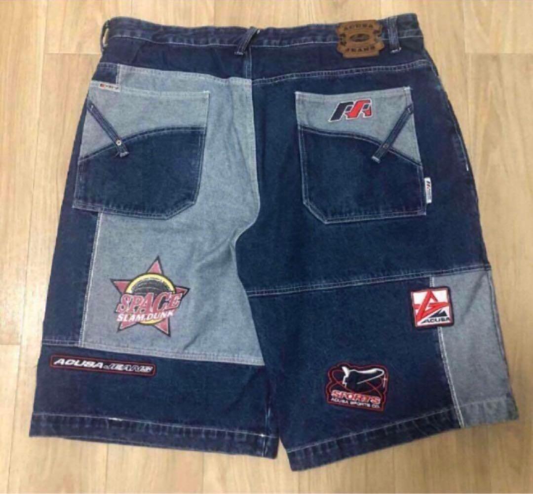 bboy 極太 ACUSA バギー ハーフ デニム ショーツ SEAN JOHN