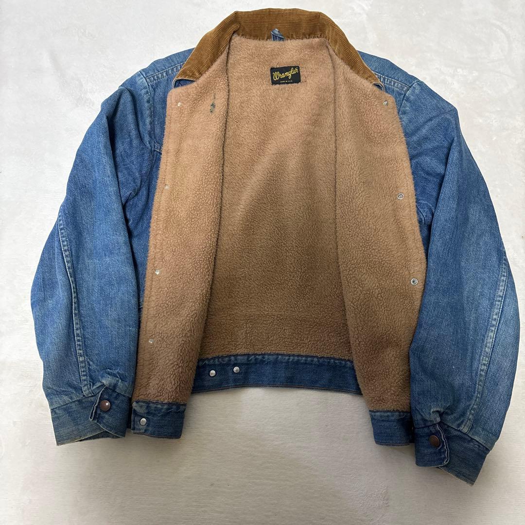 ビンテージWrangler デニムジャケット ボア付き襟コーデュロイ今週限定価格
