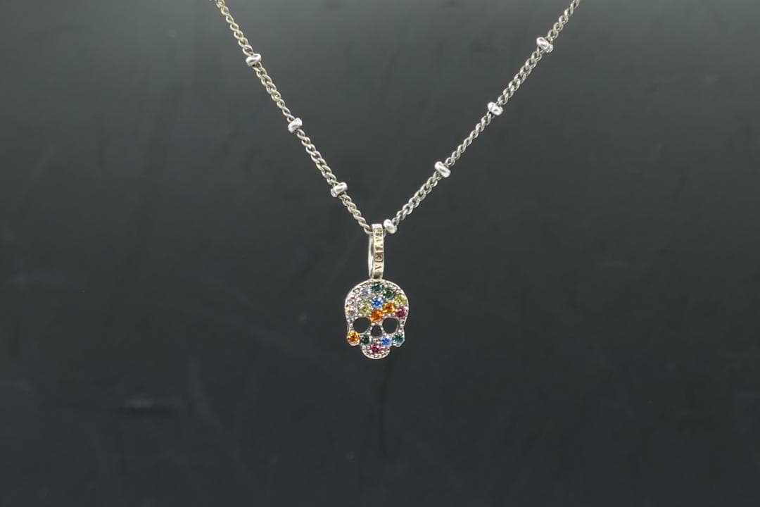 美品　ヴェルヴェットラウンジ　ストラクチャー　ペンダント スカル　ネックレス