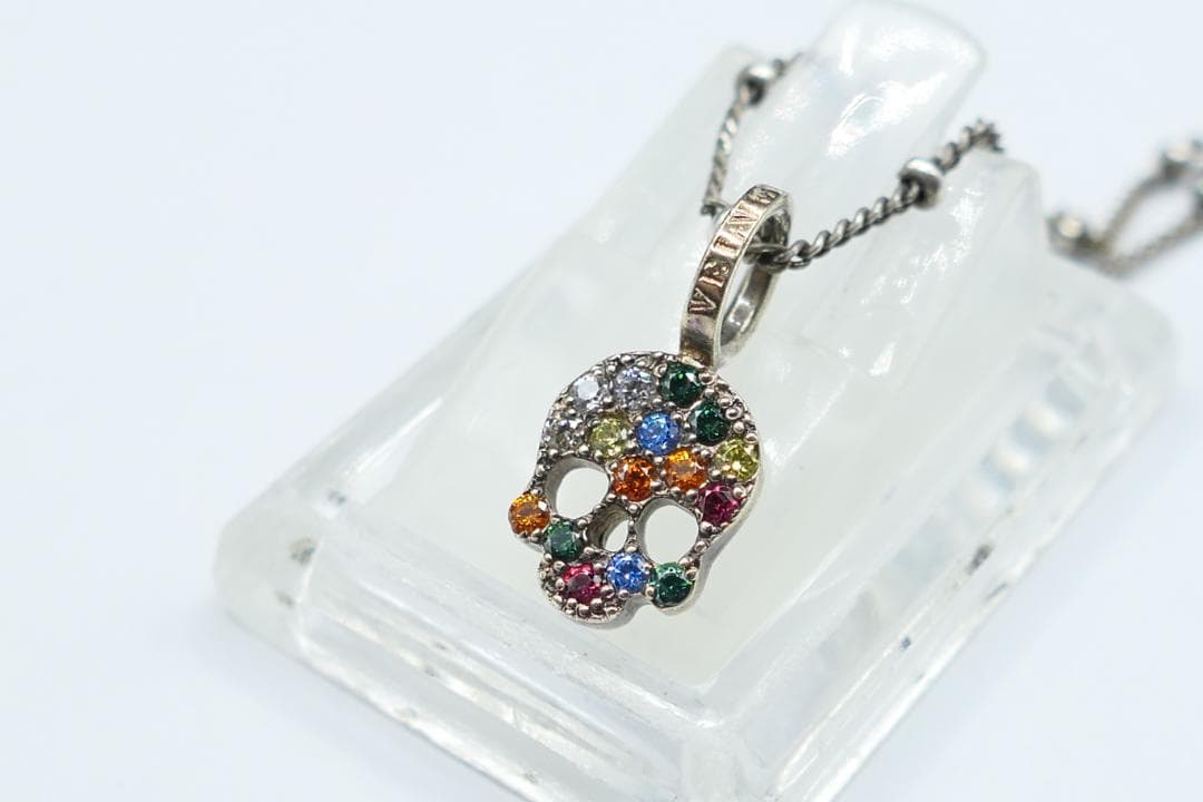 美品　ヴェルヴェットラウンジ　ストラクチャー　ペンダント スカル　ネックレス