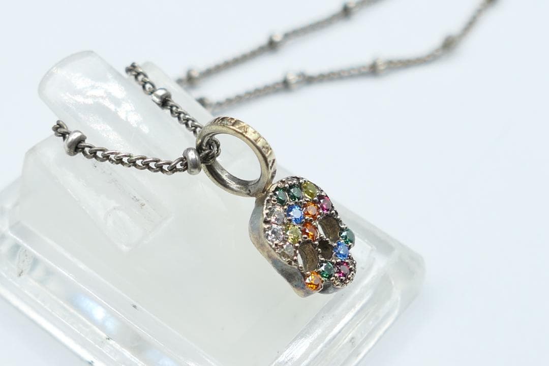 美品　ヴェルヴェットラウンジ　ストラクチャー　ペンダント スカル　ネックレス