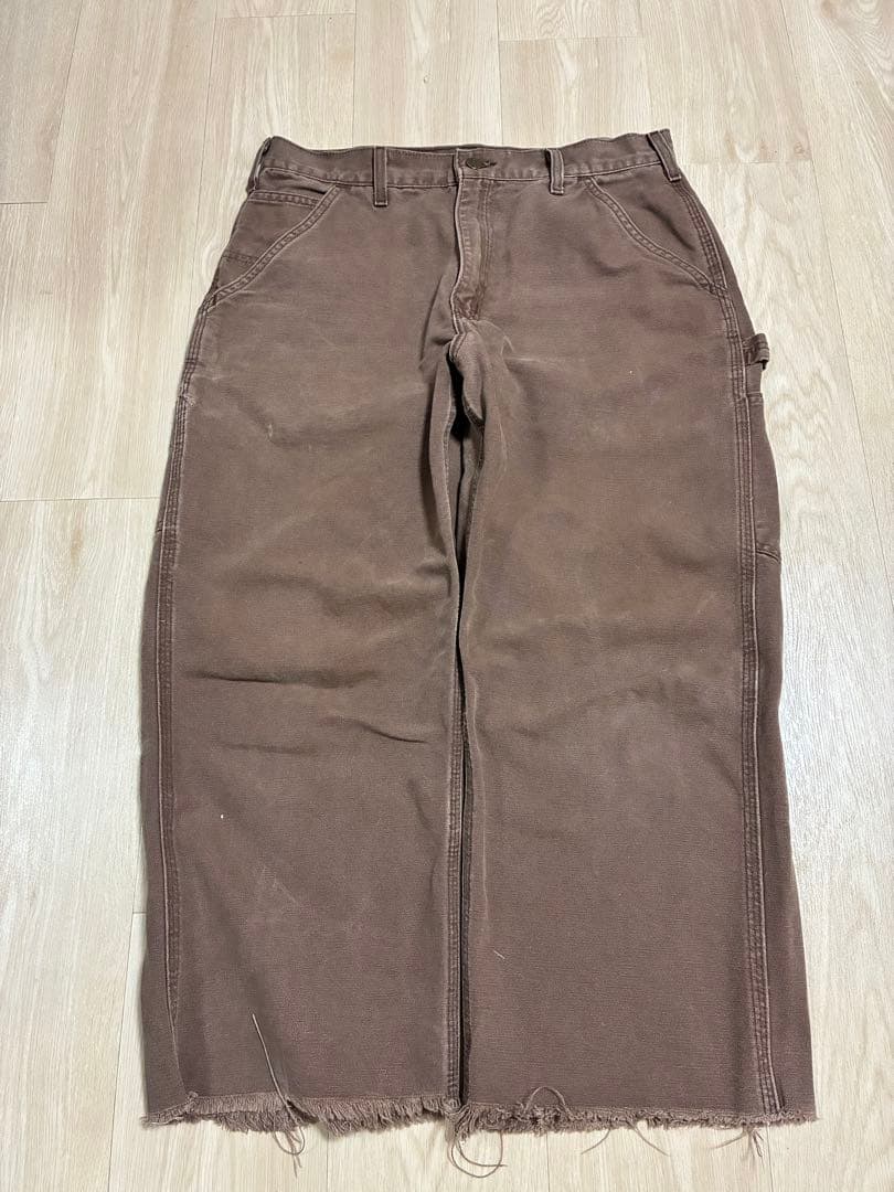 carhartt カーハート ダック地パンツ　ペインターパンツ ブラウン 太パン