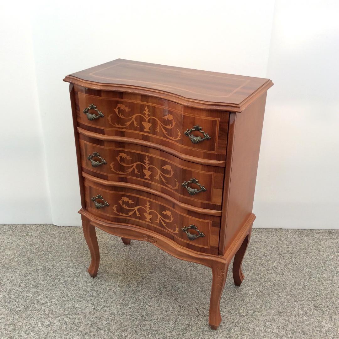 アンティーク調 猫脚 ３段チェスト キャビネット サイドボード